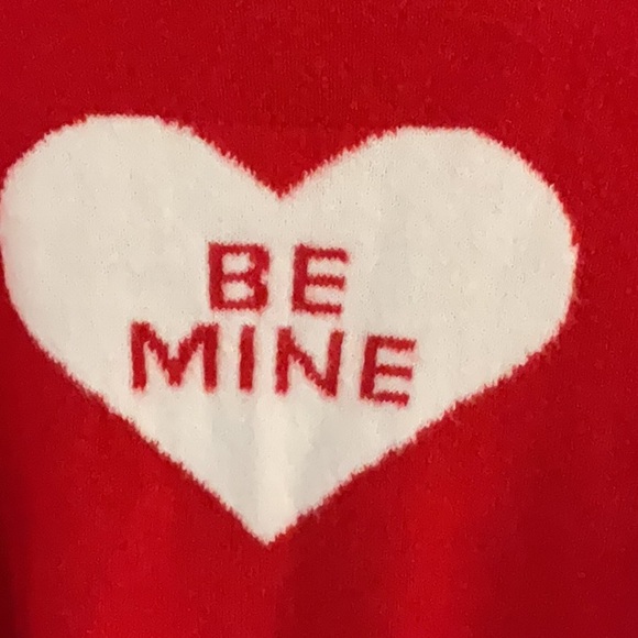 CeCe 'Be Mine' Heart Crewneck Pullover Sweater, Size M, Red, NWT - Picture 4 of 7